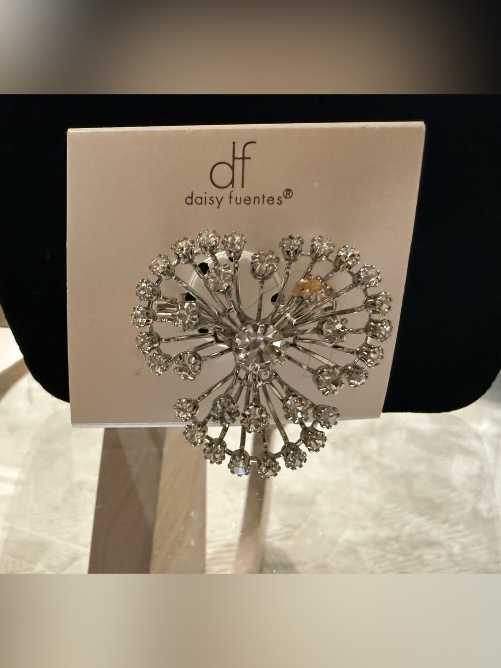 Daisy Fuentes Silver Crystal Firework Brooch